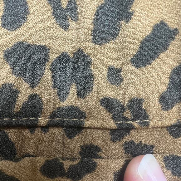 A New Day Cheetah Print Women's High Waisted Shorts w/ Tie Size XXL Pockets - Picture 7 of 12